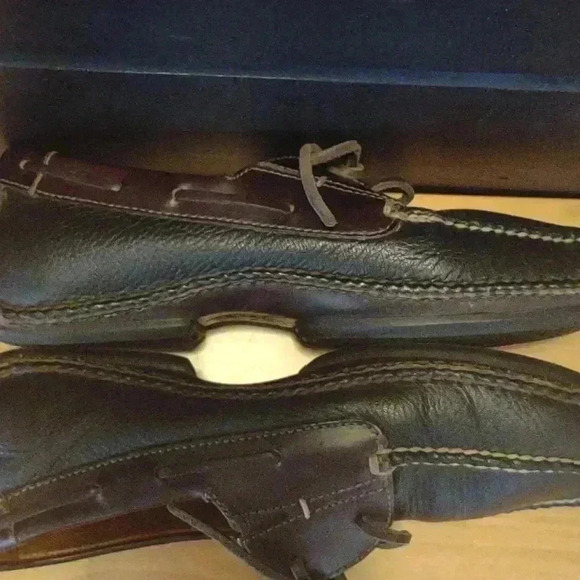 HS Trask‎ Men Leather Driving Moc Loafers Shoe size 8M - Picture 9 of 10